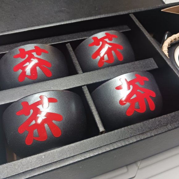 NWT! ASIAN Tea Set (Teapot & 4 Teacups) - Picture 5 of 7